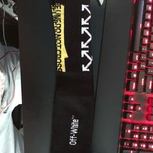 Off-White Fire Tape Socks Black